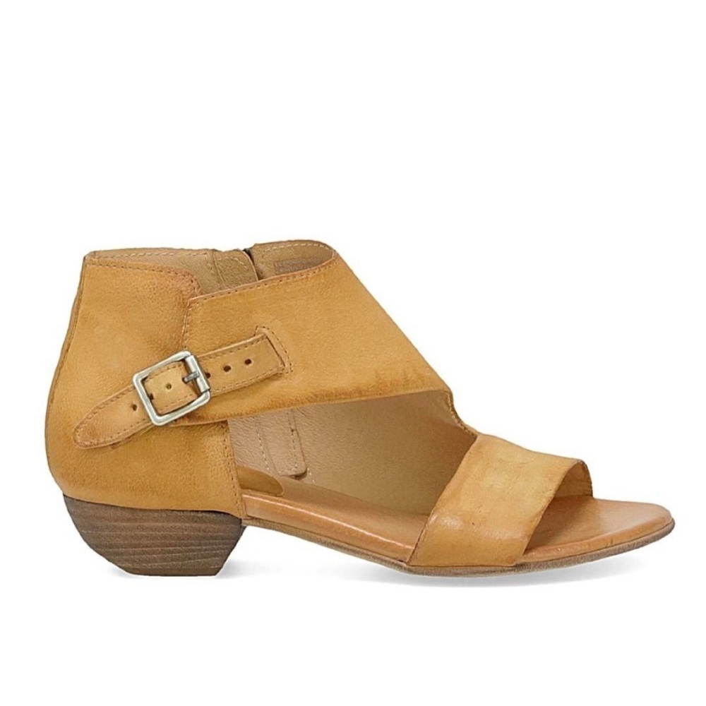 Miz Mooz Colbie Sandal Open Toe Ankle Boots Wheat Tan Leather Size 41 - Picture 4 of 13